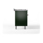 ILVE Nostalgie II 60-Inch Dual Fuel Range with 9 Sealed Burners + Griddle, 5.8 cu. ft. Oven, Emerald Green with Copper Trim, Natural Gas, Solid Door, UP60FQNMPEGP