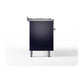 ILVE Nostalgie II 60-Inch Dual Fuel Range with 9 Sealed Burners + Griddle, 5.8 cu. ft. Oven, Midnight Blue with Copper Trim, Natural Gas, Solid Door, UP60FQNMPMBP