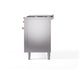 ILVE Nostalgie II 60-Inch Dual Fuel Range with 9 Sealed Burners + Griddle, 5.8 cu. ft. Oven, Stainless Steel with Copper Trim, Natural Gas, Solid Door, UP60FQNMPSSP