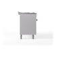 ILVE Nostalgie II 60-Inch Dual Fuel Range with 9 Sealed Burners + Griddle, 5.8 cu. ft. Oven, White with Burnished Trim, Natural Gas, Solid Door, UP60FQNMPWHB