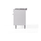 ILVE Nostalgie II 60-Inch Dual Fuel Range with 9 Sealed Burners + Griddle, 5.8 cu. ft. Oven, White with Chrome Trim, Natural Gas, Solid Door, UP60FQNMPWHC