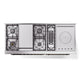 ILVE Nostalgie II 60-Inch Dual Fuel Range with 7 Sealed Burners + Griddle + French Top, 5.8 cu. ft. Oven, Antique White with Burnished Trim, Liquid Propane, Triple Glass Door, UP60FSNMPAWBLP