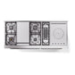 ILVE Nostalgie II 60-Inch Dual Fuel Range with 7 Sealed Burners + Griddle + French Top, 5.8 cu. ft. Oven, Antique White with Chrome Trim, Natural Gas, Triple Glass Door, UP60FSNMPAWC