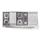 ILVE Nostalgie II 60-Inch Dual Fuel Range with 7 Sealed Burners + Griddle + French Top, 5.8 cu. ft. Oven, Antique White with Brass Trim, Natural Gas, Triple Glass Door, UP60FSNMPAWG