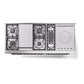 ILVE Nostalgie II 60-Inch Dual Fuel Range with 7 Sealed Burners + Griddle + French Top, 5.8 cu. ft. Oven, Blue Grey with Burnished Trim, Natural Gas, Triple Glass Door, UP60FSNMPBGB