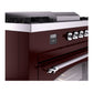 ILVE Nostalgie II 60-Inch Dual Fuel Range with 7 Sealed Burners + Griddle + French Top, 5.8 cu. ft. Oven, Burgundy with Chrome Trim, Liquid Propane, Triple Glass Door, UP60FSNMPBUCLP