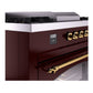 ILVE Nostalgie II 60-Inch Dual Fuel Range with 7 Sealed Burners + Griddle + French Top, 5.8 cu. ft. Oven, Burgundy with Brass Trim, Natural Gas, Triple Glass Door, UP60FSNMPBUG