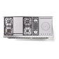 ILVE Nostalgie II 60-Inch Dual Fuel Range with 7 Sealed Burners + Griddle + French Top, 5.8 cu. ft. Oven, Midnight Blue with Burnished Trim, Natural Gas, Triple Glass Door, UP60FSNMPMBB