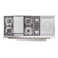 ILVE Nostalgie II 60-Inch Dual Fuel Range with 7 Sealed Burners + Griddle + French Top, 5.8 cu. ft. Oven, Midnight Blue with Copper Trim, Liquid Propane, Triple Glass Door, UP60FSNMPMBPLP