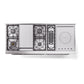 ILVE Nostalgie II 60-Inch Dual Fuel Range with 7 Sealed Burners + Griddle + French Top, 5.8 cu. ft. Oven, RAL with Chrome Trim, Liquid Propane, Triple Glass Door, UP60FSNMPRACLP