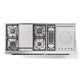 ILVE Nostalgie II 60-Inch Dual Fuel Range with 7 Sealed Burners + Griddle + French Top, 5.8 cu. ft. Oven, Stainless Steel with Burnished Trim, Liquid Propane, Triple Glass Door, UP60FSNMPSSBLP