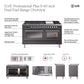 ILVE Professional Plus II 60-Inch Dual Fuel Range with 7 Sealed Burners + Griddle + French Top, 5.8 cu. ft. Oven, RAL, Liquid Propane, Solid Door, UP60FSQMPRALP