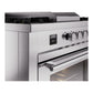 ILVE Professional Plus II 60-Inch Dual Fuel Range with 7 Sealed Burners + Griddle + French Top, 5.8 cu. ft. Oven, Stainless Steel, Natural Gas, Solid Door, UP60FSQMPSS