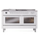 ILVE Professional Plus II 60-Inch Dual Fuel Range with 7 Sealed Burners + Griddle + French Top, 5.8 cu. ft. Oven, White, Liquid Propane, Solid Door, UP60FSQMPWHLP