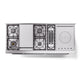 ILVE Nostalgie II 60-Inch Dual Fuel Range with 7 Sealed Burners + Griddle + French Top, 5.8 cu. ft. Oven, Burgundy with Chrome Trim, Liquid Propane, Solid Door, UP60FSQNMPBUCLP