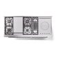 ILVE Nostalgie II 60-Inch Dual Fuel Range with 7 Sealed Burners + Griddle + French Top, 5.8 cu. ft. Oven, Emerald Green with Chrome Trim, Liquid Propane, Solid Door, UP60FSQNMPEGCLP
