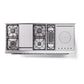 ILVE Nostalgie II 60-Inch Dual Fuel Range with 7 Sealed Burners + Griddle + French Top, 5.8 cu. ft. Oven, Midnight Blue with Chrome Trim, Liquid Propane, Solid Door, UP60FSQNMPMBCLP