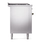 ILVE Nostalgie II 60-Inch Dual Fuel Range with 7 Sealed Burners + Griddle + French Top, 5.8 cu. ft. Oven, Stainless Steel with Burnished Trim, Natural Gas, Solid Door, UP60FSQNMPSSB