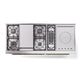 ILVE Nostalgie II 60-Inch Dual Fuel Range with 7 Sealed Burners + Griddle + French Top, 5.8 cu. ft. Oven, White with Brass Trim, Liquid Propane, Solid Door, UP60FSQNMPWHGLP
