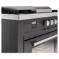 ILVE Professional Plus II 60-Inch Dual Fuel Range with 7 Sealed Burners + Griddle + French Top, 5.8 cu. ft. Oven, Graphite Matte, Natural Gas, Triple Glass Door, UP60FSWMPMG