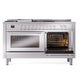 ILVE Professional Plus II 60-Inch Dual Fuel Range with 7 Sealed Burners + Griddle + French Top, 5.8 cu. ft. Oven, Stainless Steel, Liquid Propane, Triple Glass Door, UP60FSWMPSSLP