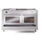 ILVE Professional Plus II 60-Inch Dual Fuel Range with 7 Sealed Burners + Griddle + French Top, 5.8 cu. ft. Oven, Stainless Steel, Liquid Propane, Triple Glass Door, UP60FSWMPSSLP
