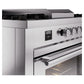 ILVE Professional Plus II 60-Inch Dual Fuel Range with 7 Sealed Burners + Griddle + French Top, 5.8 cu. ft. Oven, Stainless Steel, Natural Gas, Triple Glass Door, UP60FSWMPSS