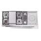 ILVE Professional Plus II 60-Inch Dual Fuel Range with 7 Sealed Burners + Griddle + French Top, 5.8 cu. ft. Oven, White, Liquid Propane, Triple Glass Door, UP60FSWMPWHLP