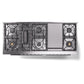ILVE Professional Plus II 60-Inch Dual Fuel Range with 9 Sealed Burners + Griddle, 5.8 cu. ft. Oven, Blue Grey, Liquid Propane, Triple Glass Door, UP60FWMPBGLP