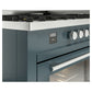 ILVE Professional Plus II 60-Inch Dual Fuel Range with 9 Sealed Burners + Griddle, 5.8 cu. ft. Oven, Blue Grey, Natural Gas, Triple Glass Door, UP60FWMPBG