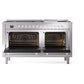 ILVE Professional Plus II 60-Inch Dual Fuel Range with 9 Sealed Burners + Griddle, 5.8 cu. ft. Oven, Stainless Steel, Liquid Propane, Triple Glass Door, UP60FWMPSSLP