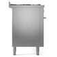 ILVE Professional Plus II 60-Inch Dual Fuel Range with 9 Sealed Burners + Griddle, 5.8 cu. ft. Oven, Stainless Steel, Liquid Propane, Triple Glass Door, UP60FWMPSSLP