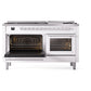 ILVE Professional Plus II 60-Inch Dual Fuel Range with 9 Sealed Burners + Griddle, 5.8 cu. ft. Oven, White, Liquid Propane, Triple Glass Door, UP60FWMPWHLP