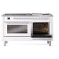 ILVE Professional Plus II 60-Inch Dual Fuel Range with 9 Sealed Burners + Griddle, 5.8 cu. ft. Oven, White, Liquid Propane, Triple Glass Door, UP60FWMPWHLP