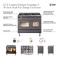 ILVE Nostalgie II 40-Inch Dual Fuel Range with 6 Sealed Burners, 4.3 cu. ft. Oven, Stainless Steel with Brass Trim, Natural Gas, Triple Glass Door, UPD406NMPSSG
