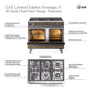 ILVE Nostalgie II 40-Inch Dual Fuel Range with 6 Sealed Burners, 4.3 cu. ft. Oven, Stainless Steel with Brass Trim, Natural Gas, Triple Glass Door, UPD406NMPSSG