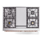 ILVE Nostalgie II 40-Inch Dual Fuel Range with 6 Sealed Burners + Griddle, 4.3 cu. ft. Oven, Antique White with Copper Trim, Liquid Propane, Triple Glass Door, UPD40FNMPAWPLP