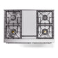 ILVE Nostalgie II 40-Inch Dual Fuel Range with 6 Sealed Burners + Griddle, 4.3 cu. ft. Oven, RAL with Chrome Trim, Liquid Propane, Triple Glass Door, UPD40FNMPRACLP