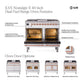 ILVE Nostalgie II 40-Inch Dual Fuel Range with 6 Sealed Burners + Griddle, 4.3 cu. ft. Oven, Stainless Steel with Burnished Trim, Liquid Propane, Triple Glass Door, UPD40FNMPSSBLP