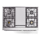 ILVE Nostalgie II 40-Inch Dual Fuel Range with 6 Sealed Burners + Griddle, 4.3 cu. ft. Oven, White with Chrome Trim, Liquid Propane, Triple Glass Door, UPD40FNMPWHCLP