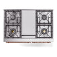 ILVE Nostalgie II 40-Inch Dual Fuel Range with 6 Sealed Burners + Griddle, 4.3 cu. ft. Oven, White with Copper Trim, Liquid Propane, Triple Glass Door, UPD40FNMPWHPLP