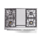 ILVE Professional Plus II 40-Inch Dual Fuel Range with 6 Sealed Burners + Griddle, 4.3 cu. ft. Oven, Glossy Black, Natural Gas, Solid Door, UPD40FQMPBK