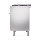 ILVE Professional Plus II 40-Inch Dual Fuel Range with 6 Sealed Burners + Griddle, 4.3 cu. ft. Oven, Stainless Steel, Liquid Propane, Solid Door, UPD40FQMPSSLP