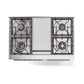 ILVE Professional Plus II 40-Inch Dual Fuel Range with 6 Sealed Burners + Griddle, 4.3 cu. ft. Oven, Stainless Steel, Natural Gas, Solid Door, UPD40FQMPSS