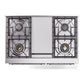 ILVE Nostalgie II 40-Inch Dual Fuel Range with 6 Sealed Burners + Griddle, 4.3 cu. ft. Oven, Blue Grey with Chrome Trim, Natural Gas, Solid Door, UPD40FQNMPBGC