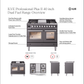 ILVE Professional Plus II 40-Inch Dual Fuel Range with 6 Sealed Burners + Griddle, 4.3 cu. ft. Oven, Blue Grey, Liquid Propane, Triple Glass Door, UPD40FWMPBGLP