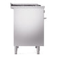 ILVE Professional Plus II 40-Inch Dual Fuel Range with 6 Sealed Burners + Griddle, 4.3 cu. ft. Oven, Stainless Steel, Natural Gas, Triple Glass Door, UPD40FWMPSS