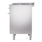 ILVE Professional Plus II 40-Inch Dual Fuel Range with 6 Sealed Burners + Griddle, 4.3 cu. ft. Oven, Stainless Steel, Natural Gas, Triple Glass Door, UPD40FWMPSS