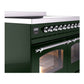 ILVE Nostalgie II 40-Inch Induction Range with 6 Induction Elements, 4.3 cu. ft. Oven, Emerald Green with Chrome Trim, Triple Glass Door, UPDI406NMPEGC