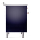ILVE Nostalgie II 40-Inch Induction Range with 6 Induction Elements, 4.3 cu. ft. Oven, Midnight Blue with Copper Trim, Triple Glass Door, UPDI406NMPMBP